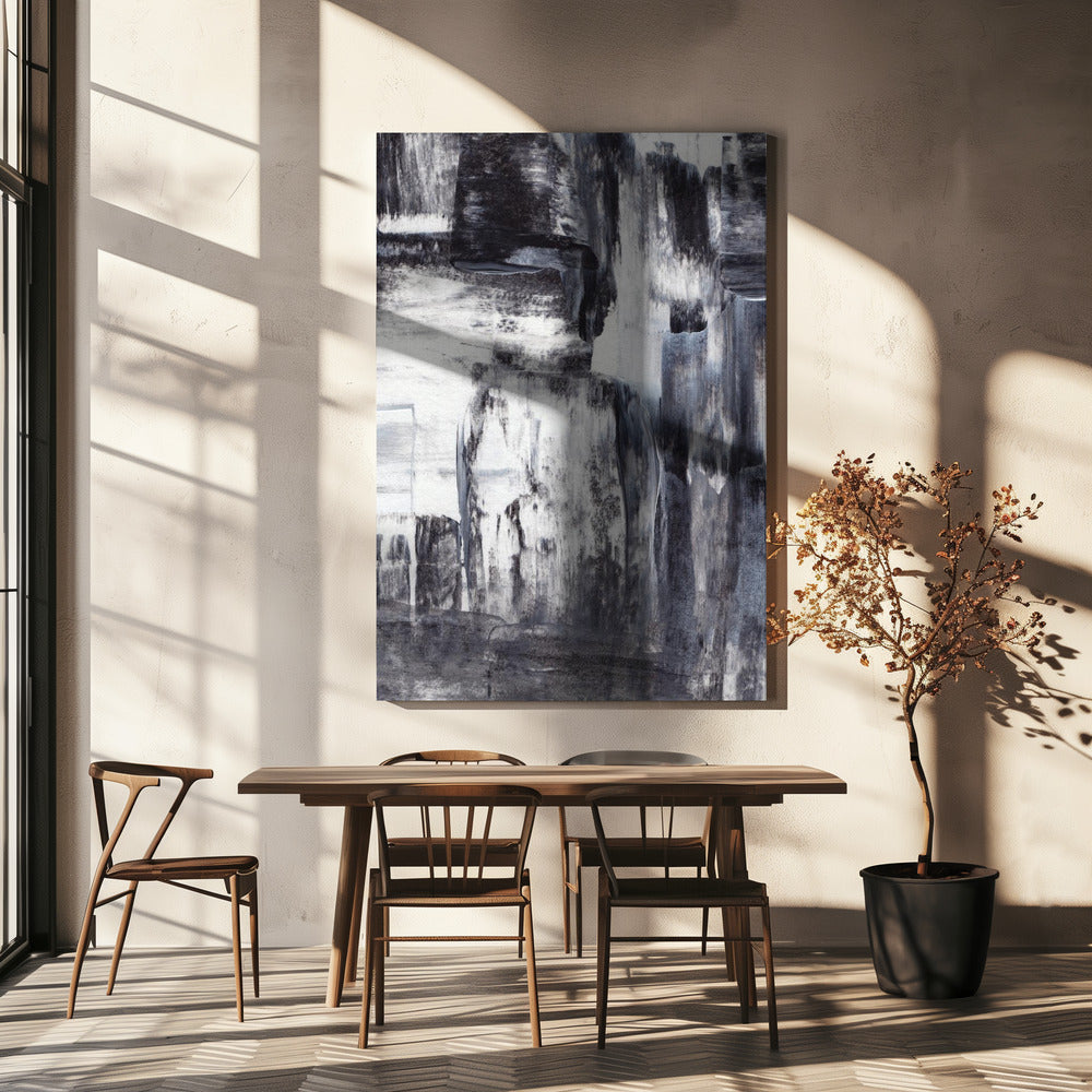 Monochrome Cascade | Canvas