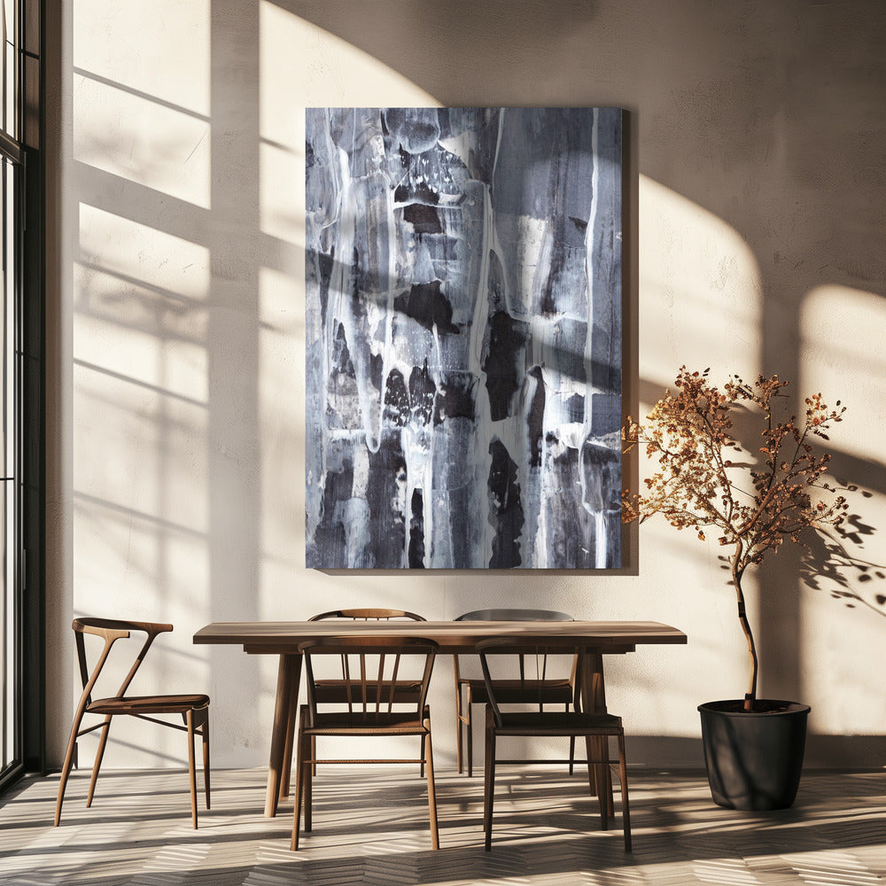 Textured Layers of Gray and White | Canvas