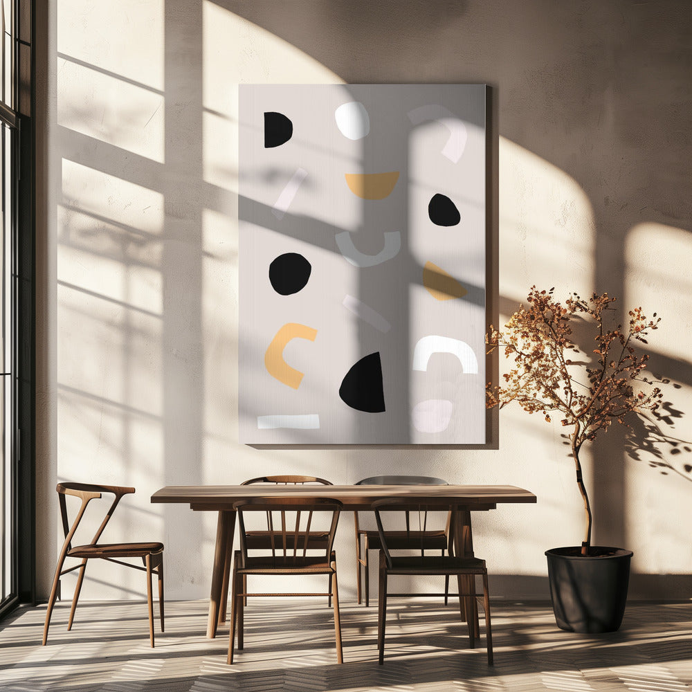 Geometrische vormen in neutrale tinten | Canvas