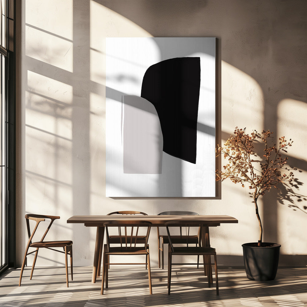 Monochrome vormen | Canvas