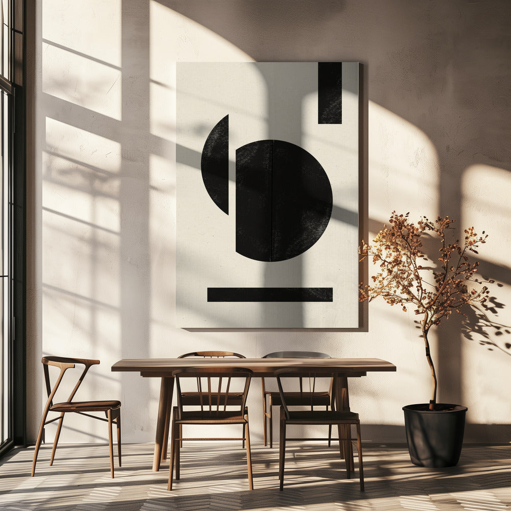 Geometrisch contrast | Canvas