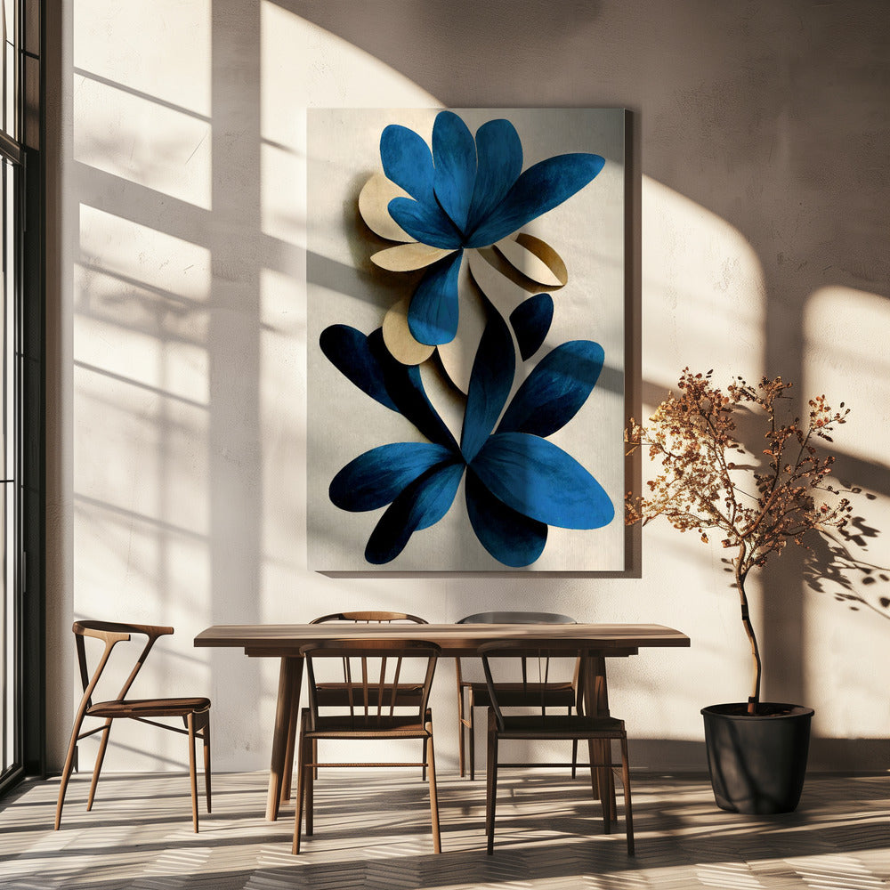 Blauwe Nymphaea | Canvas