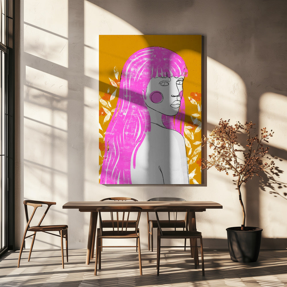 Roze fluisterblik | Canvas