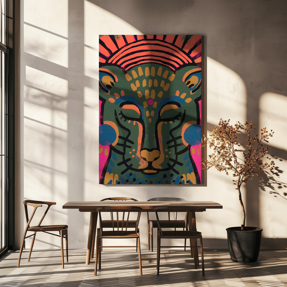 Vibrant Feline Dream | Canvas
