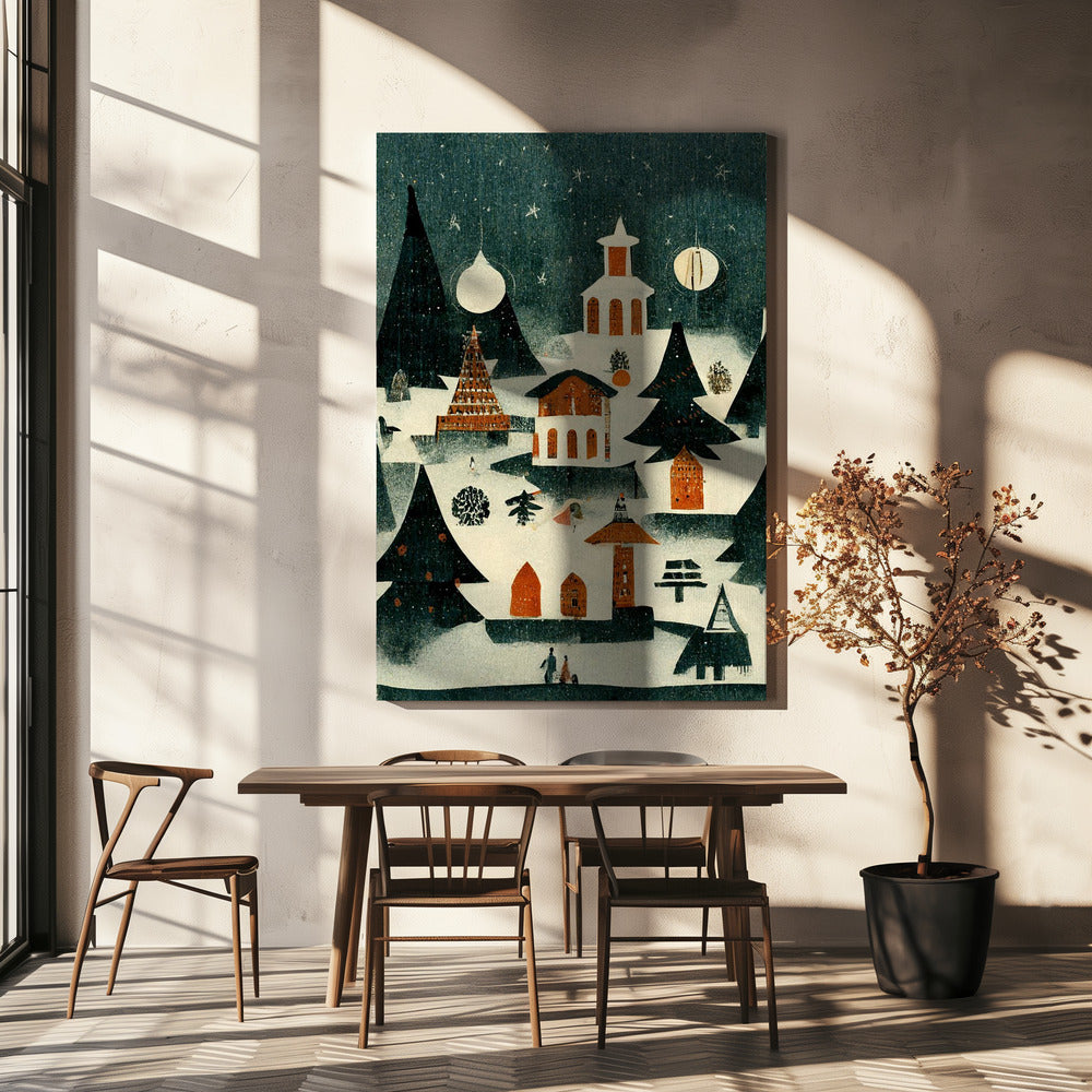 Winterdorp Glow | Canvas