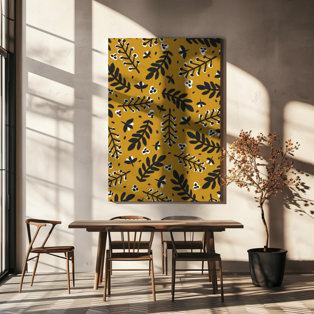 Golden Botanical Bliss | Canvas