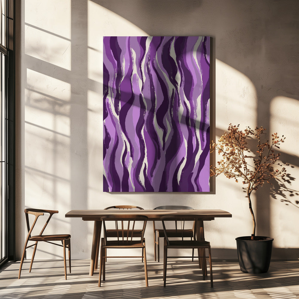Paarse Vlammengolven | Canvas