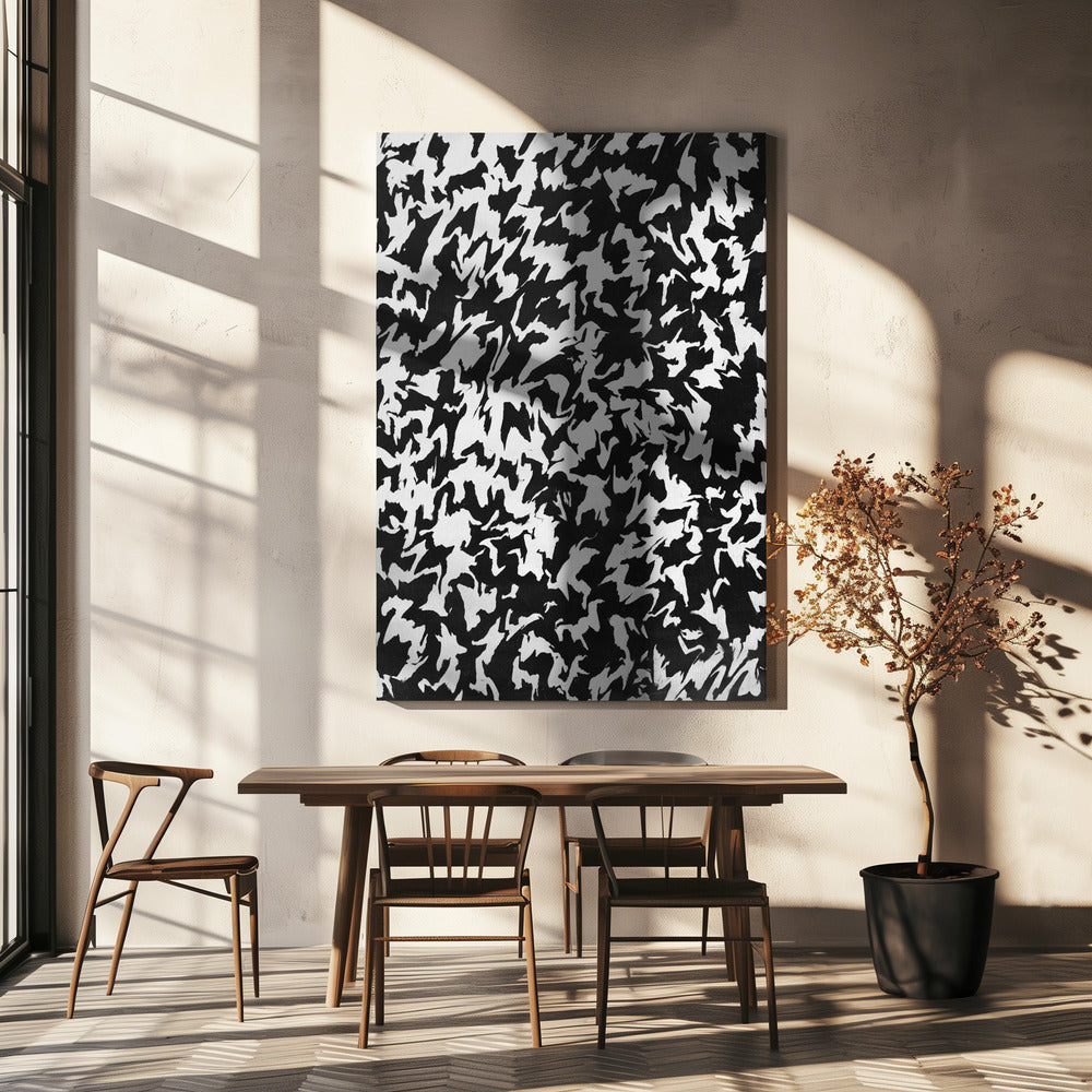 Monochrome werveling | Canvas