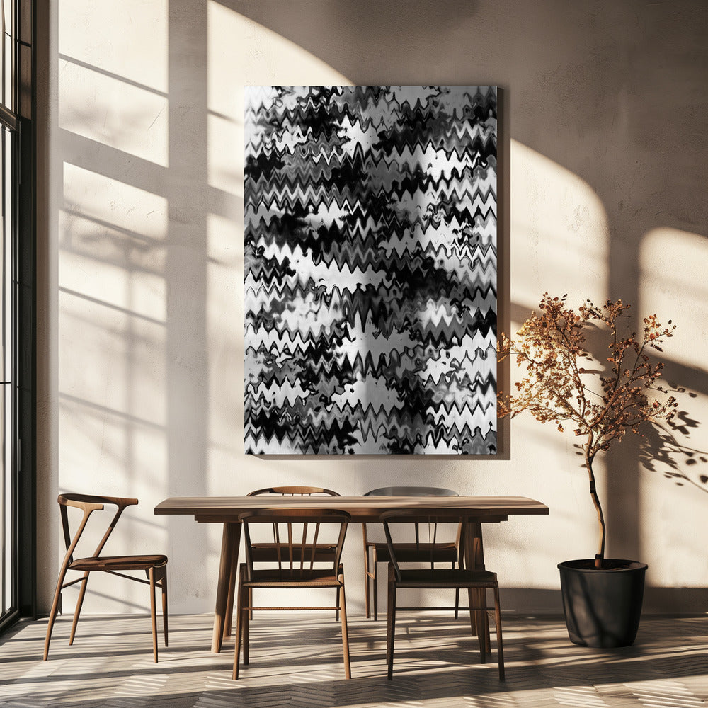Zigzag Monochroom | Canvas