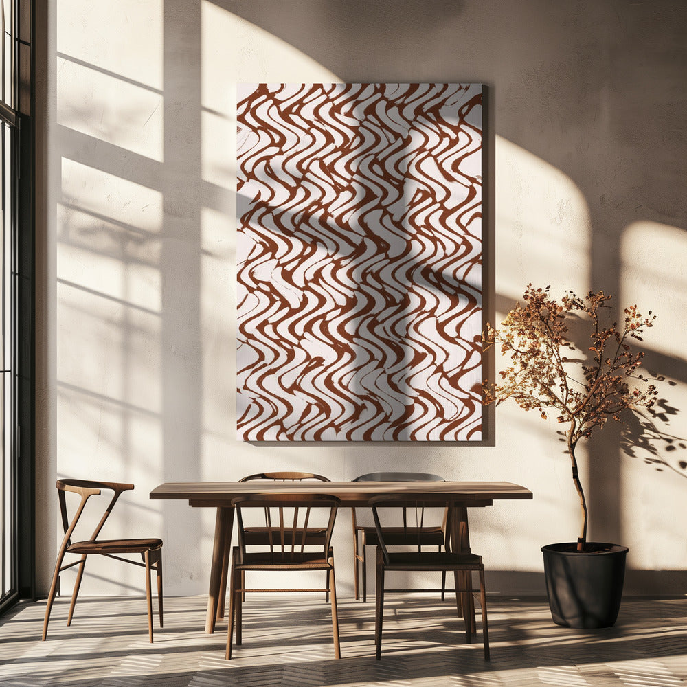 Golf van mokkalijnen | Canvas