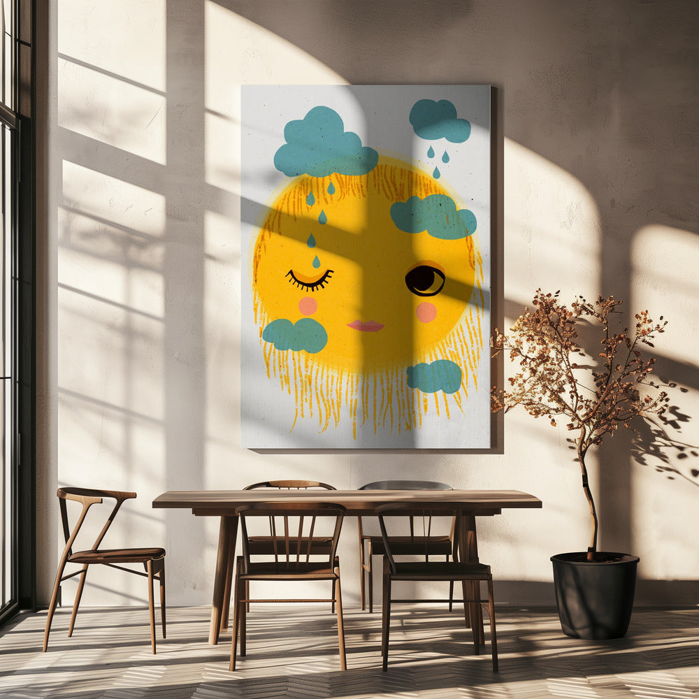 Gemengde emoties van de zon | Canvas
