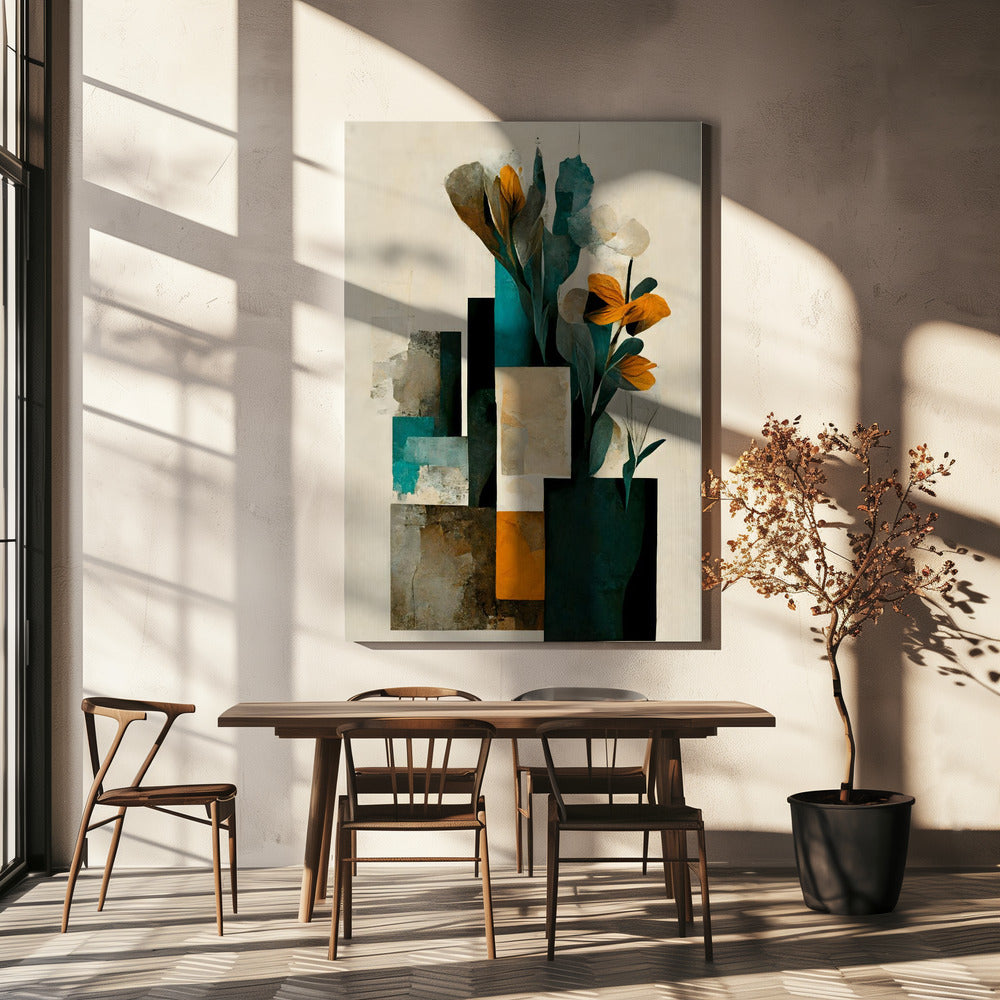 Bloemengeometrie | Canvas
