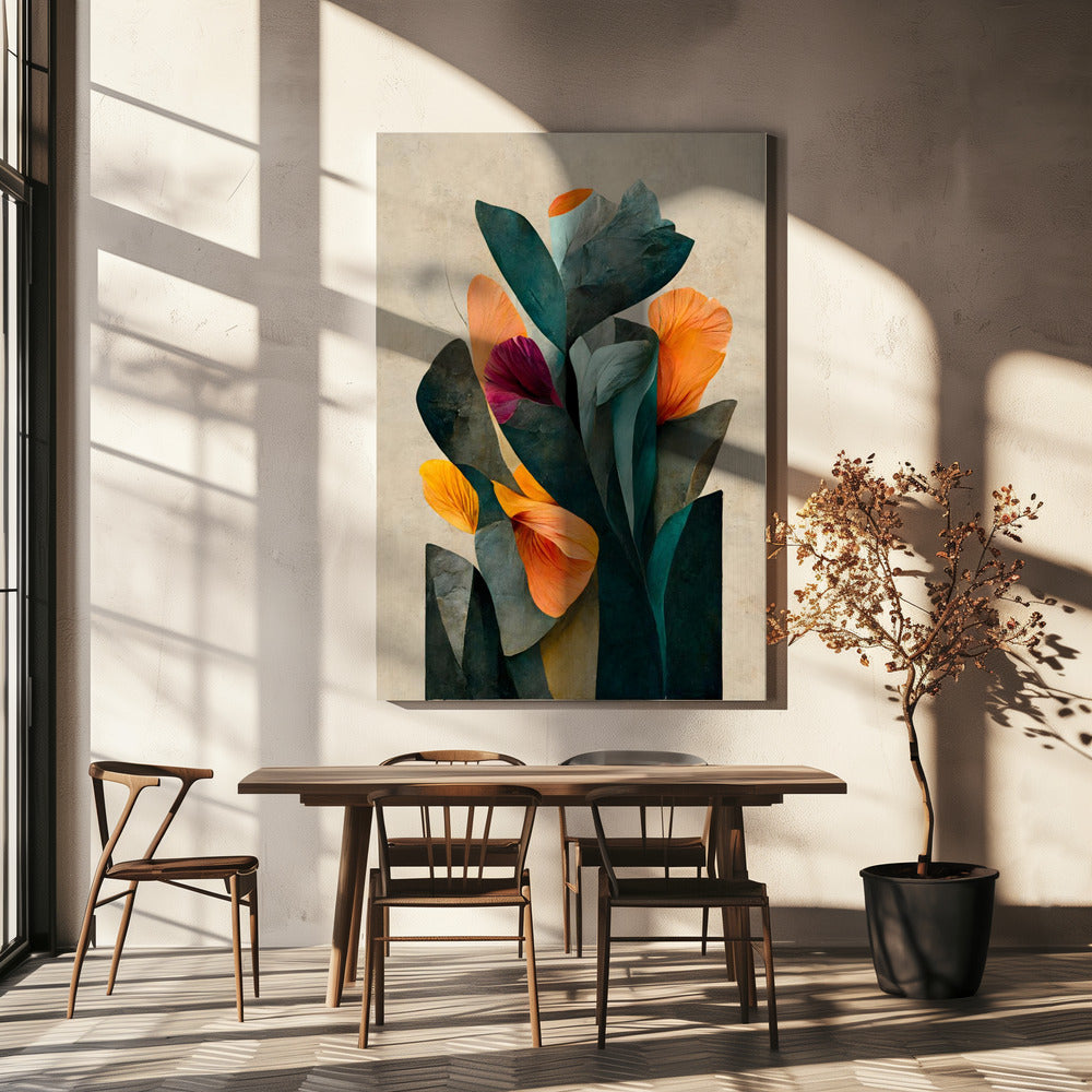 Bloemblaadjes in harmonie | Canvas