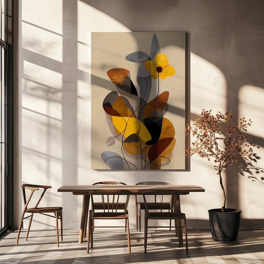 Bloemengeometrie | Canvas