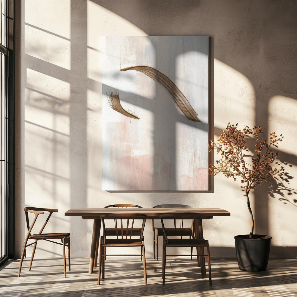 Elegant Brushstrokes in Earthy Tones | Canvas