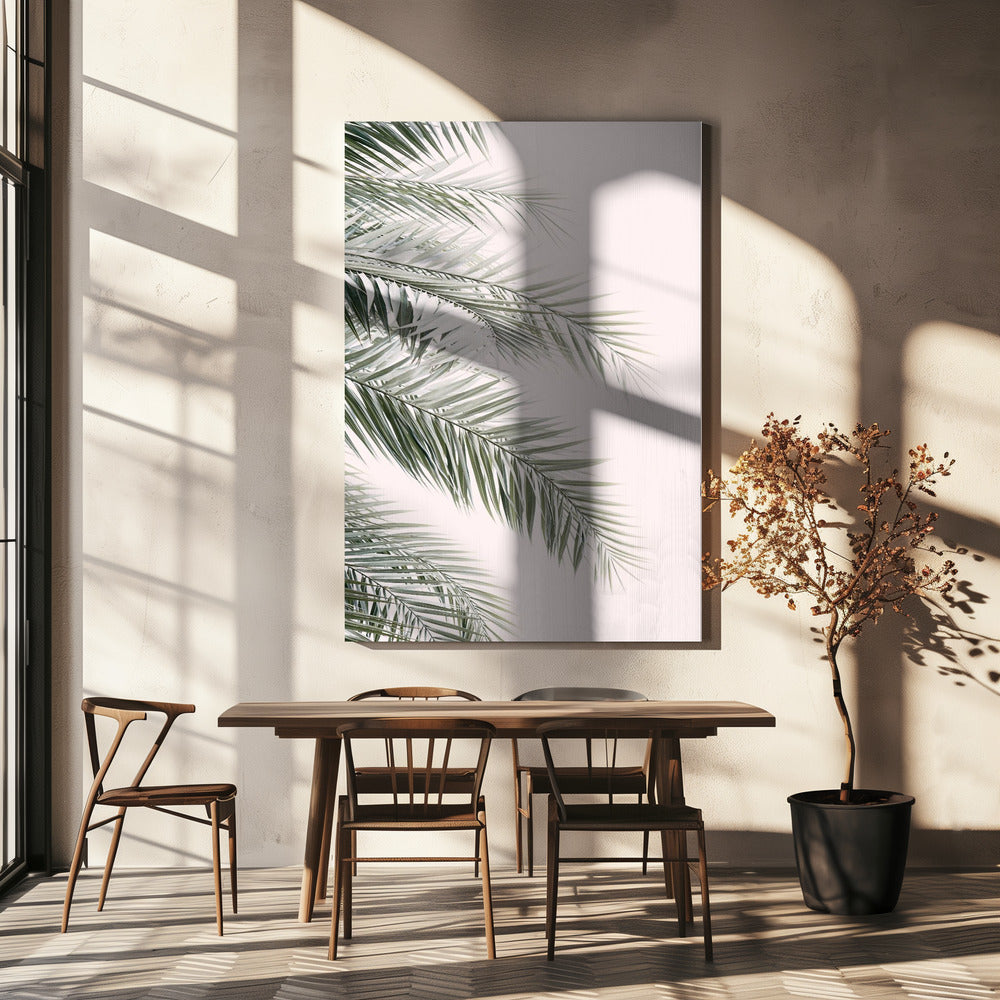 Blush Palmbladeren | Canvas