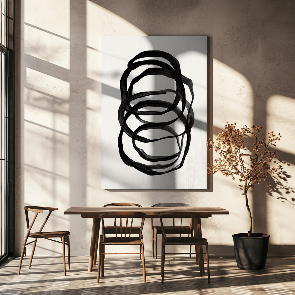 Abstracte lijnen II | Canvas