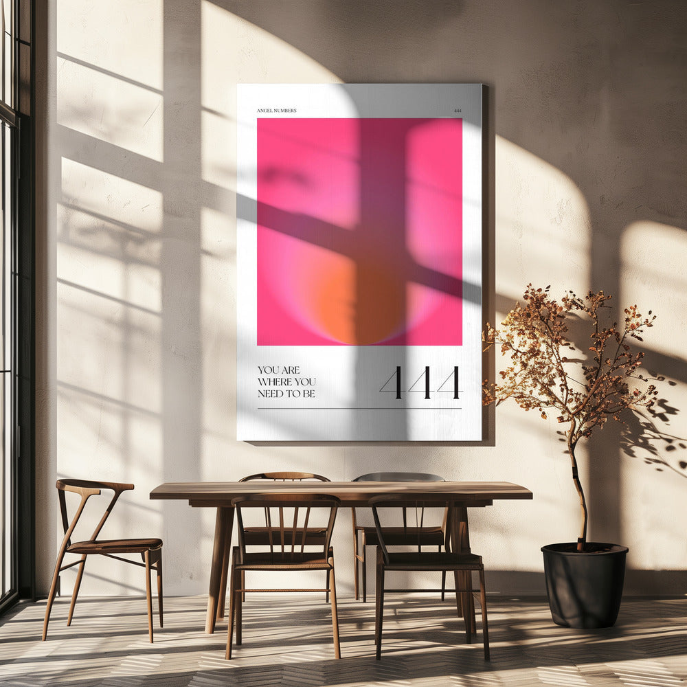 Verloop met tinten roze en oranje | Canvas