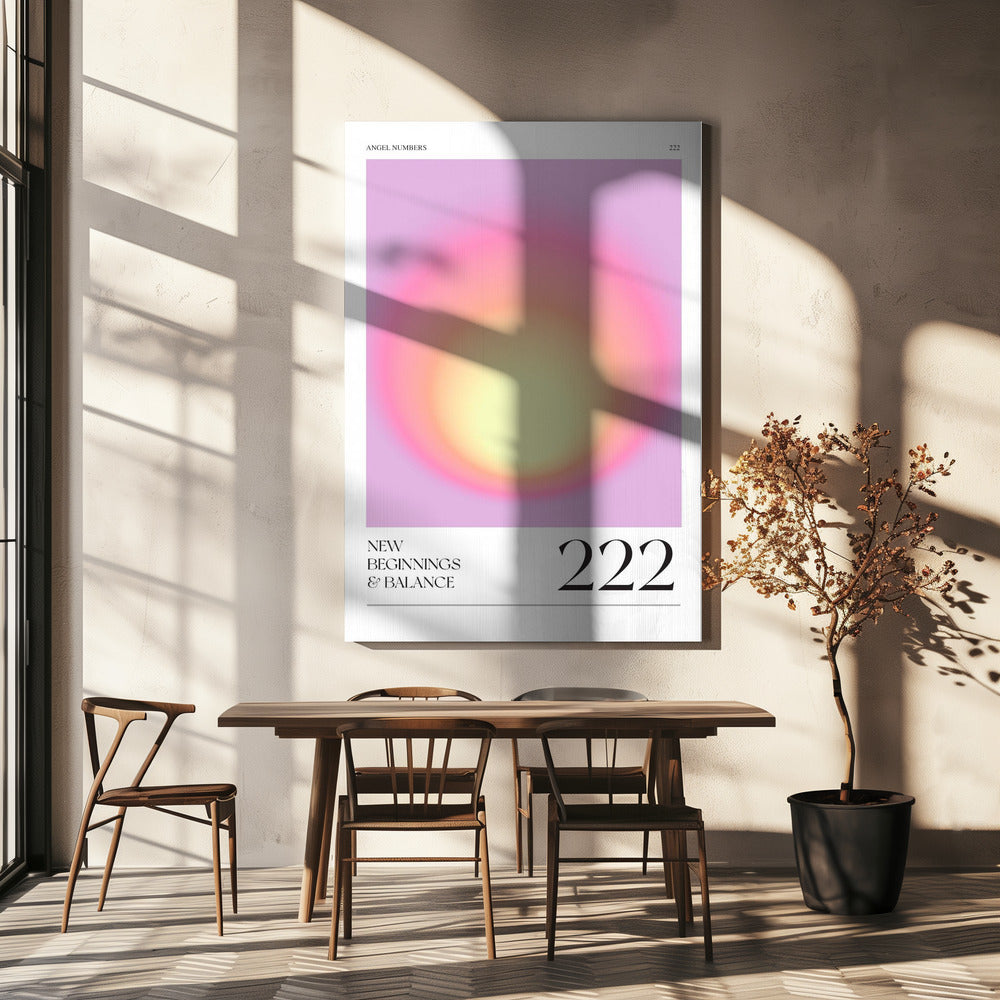 Verloop met zachte roze en gele tinten | Canvas