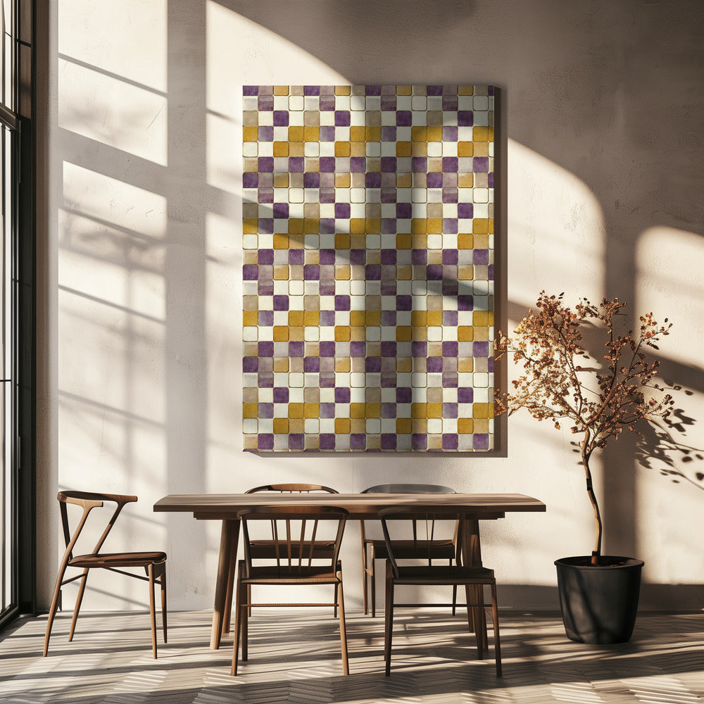 Geblokte Harmonie | Canvas