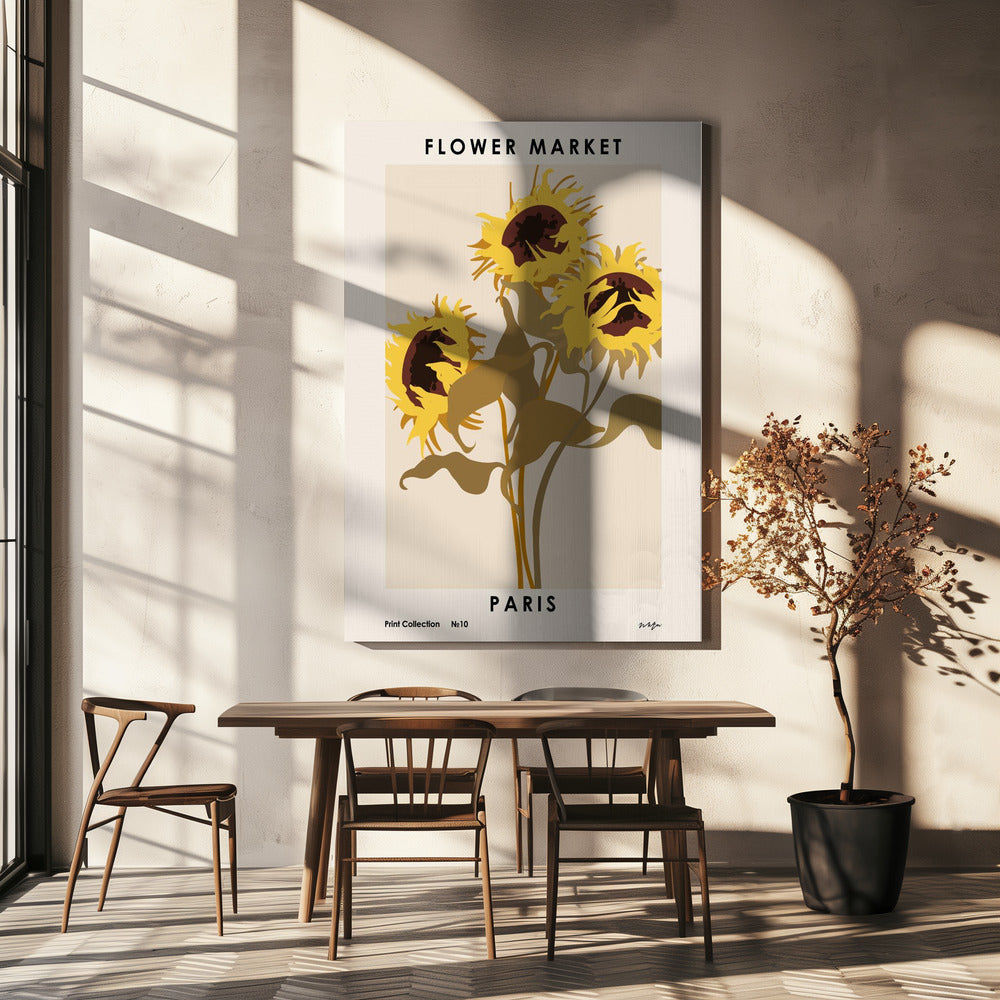 Bloemenmarkt. Parijs | Canvas