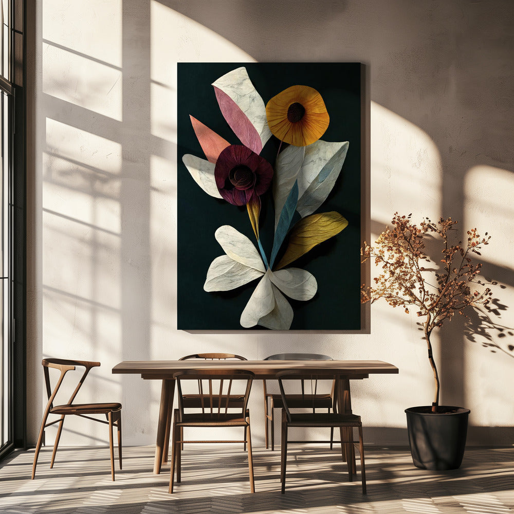 Een papieren boeket | Canvas