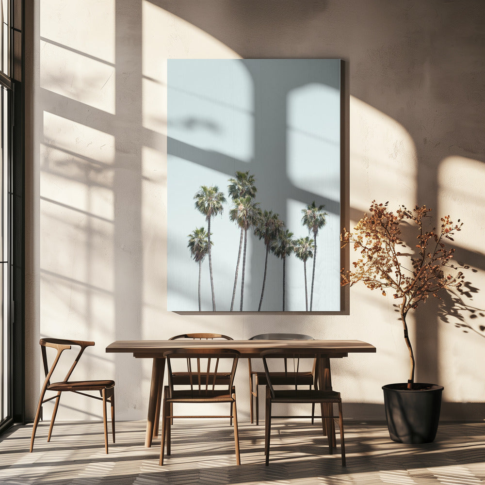 Blauwe palmbomen | Canvas