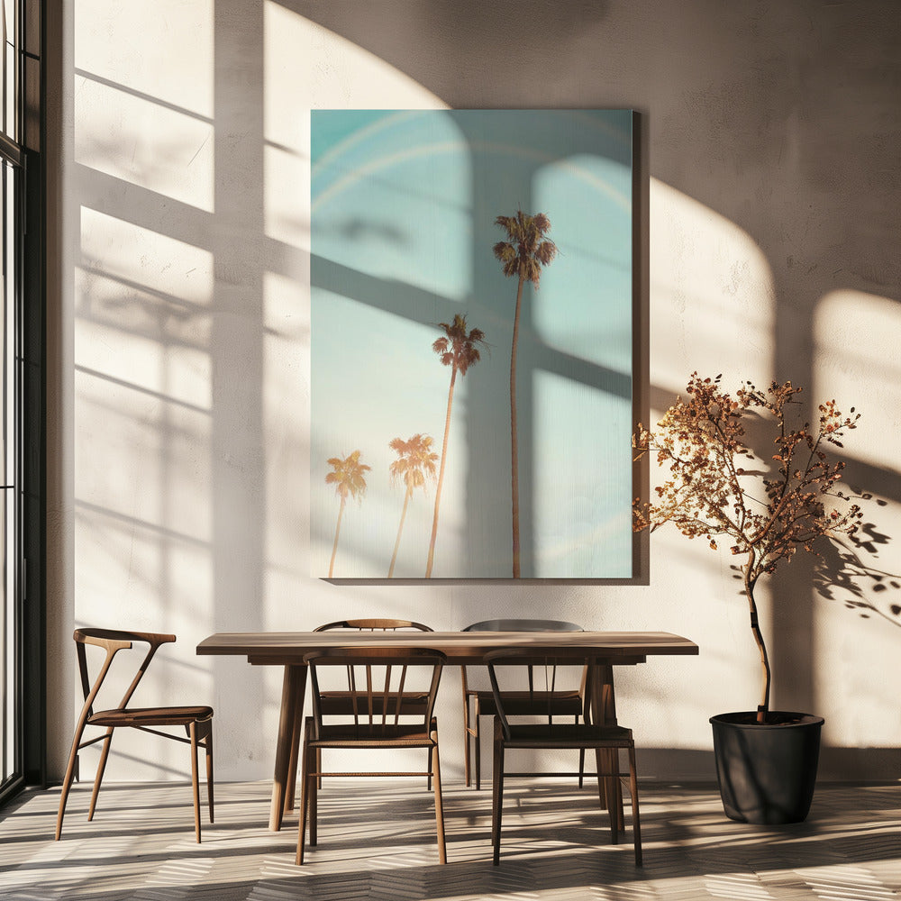 Zonnige Cali-palmboom | Canvas