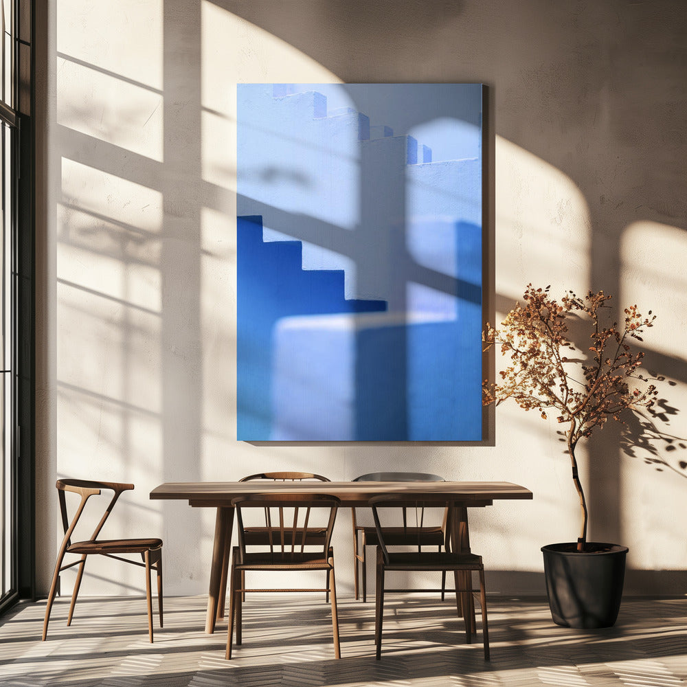 Muurschildering Roja in blauw | Canvas