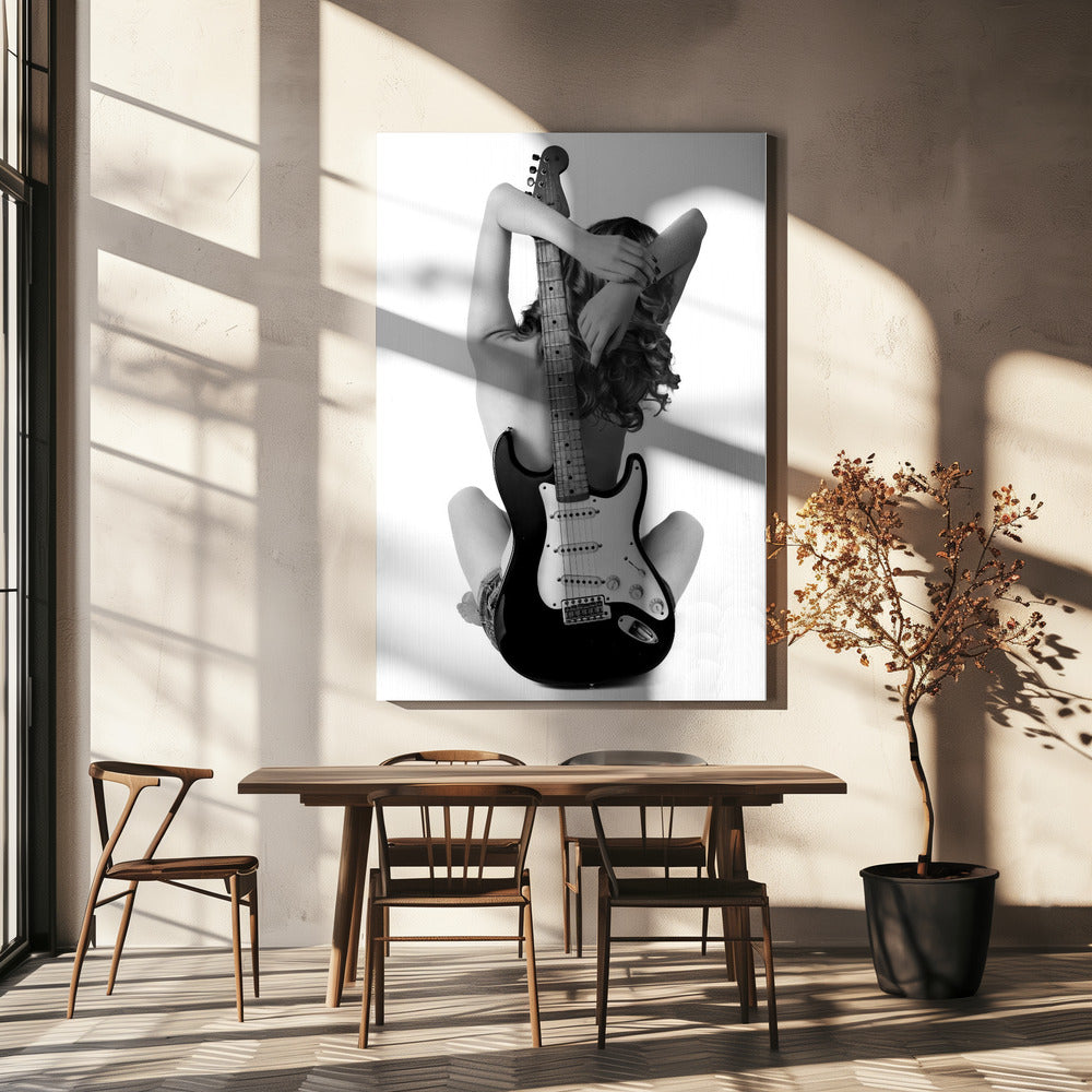 Lady en de Strat | Canvas