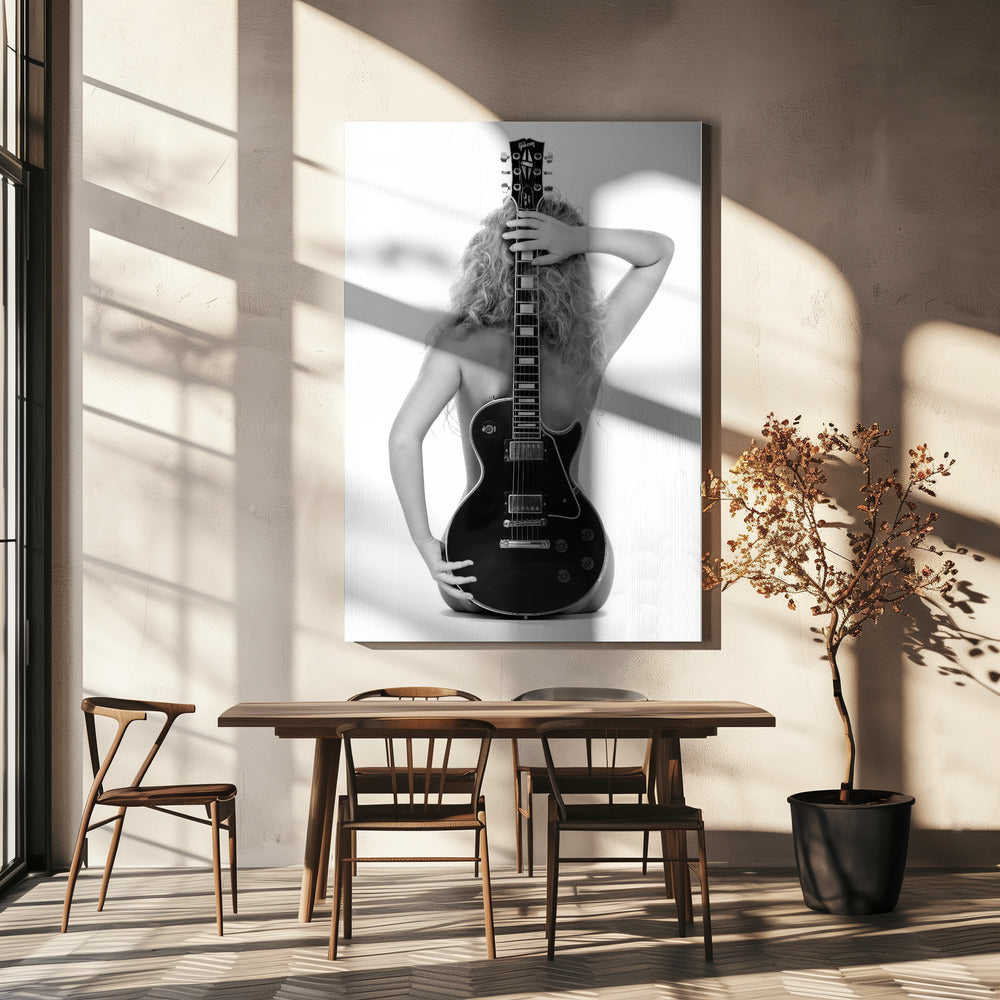 Lady en de Les Paul | Canvas