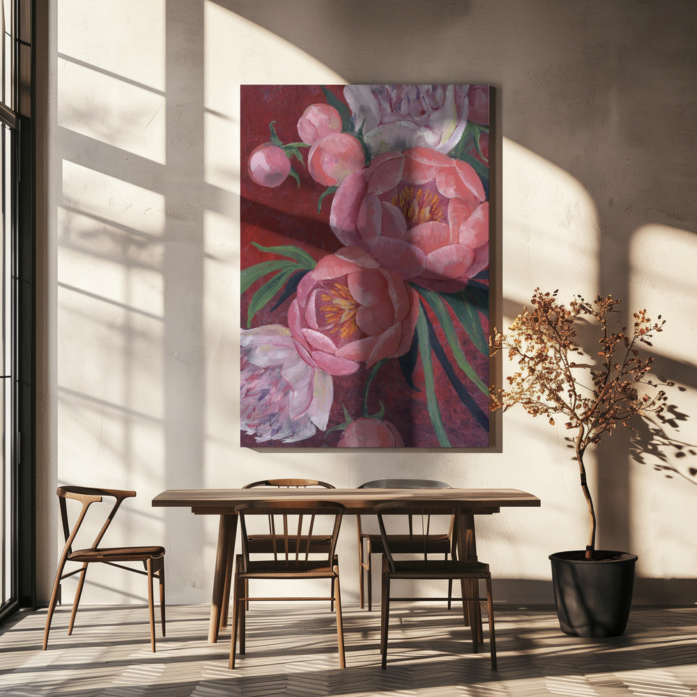 Nevaeh pioenrozen | Canvas