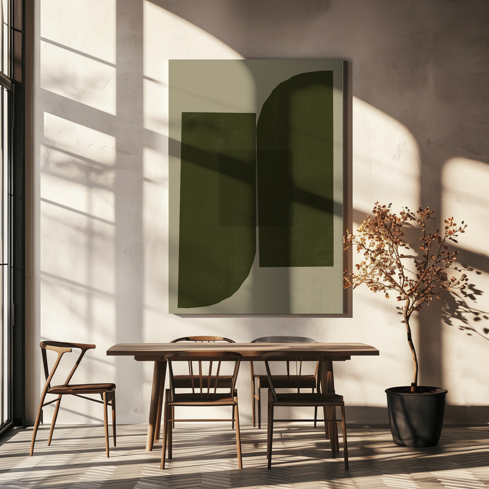 Donkere geometrische vormen | Canvas