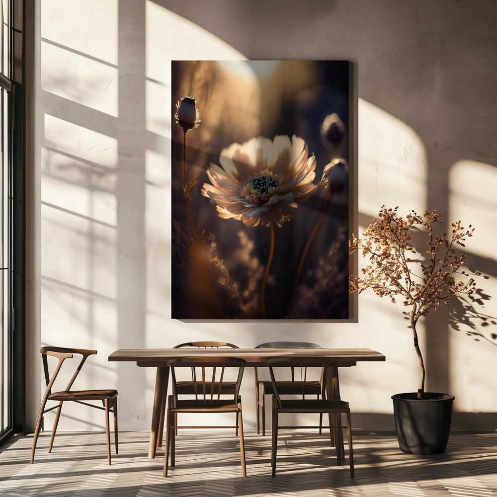 Zonovergoten bloesem | Canvas