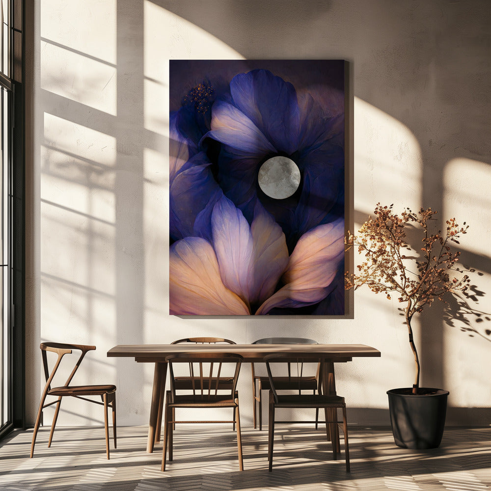 Maanverlichte bloesems | Canvas