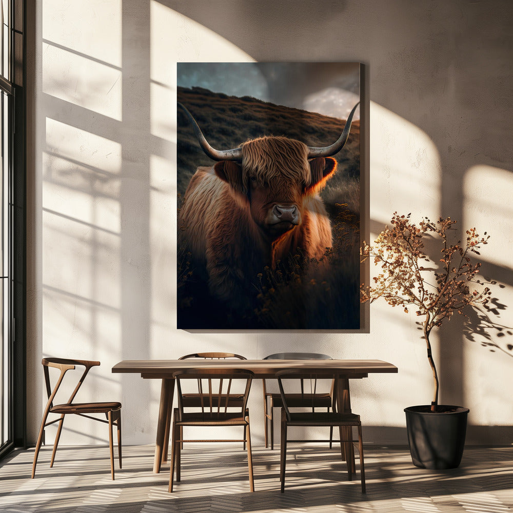 Gouden Hooglander | Canvas