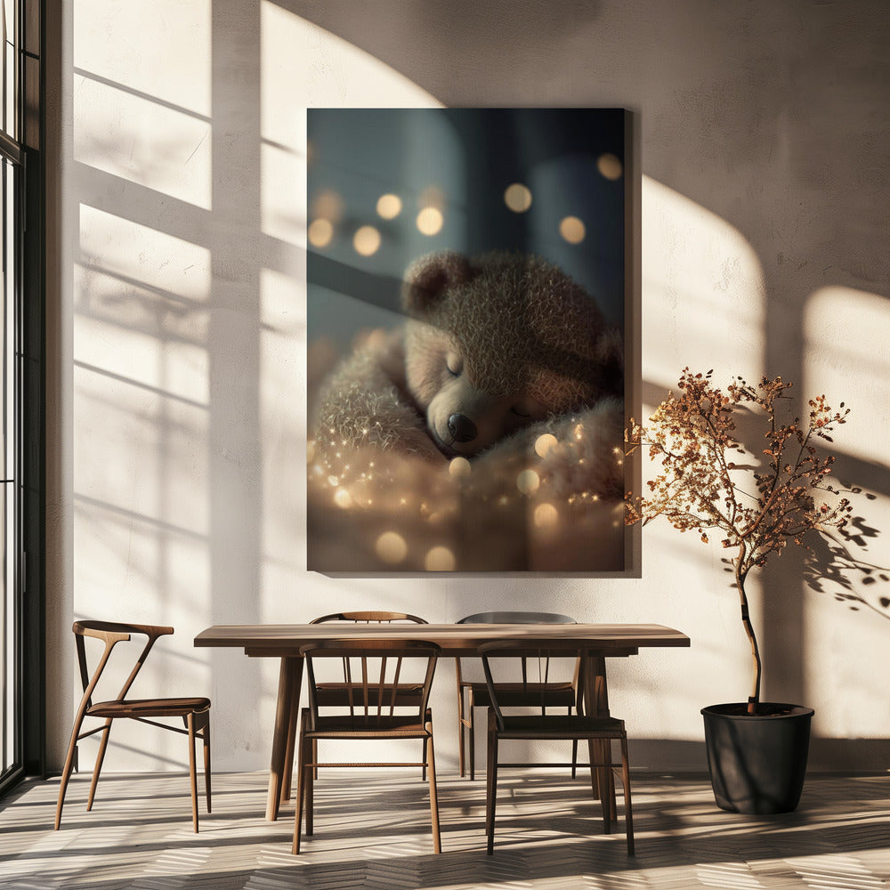Dromerige Beer Snooze | Canvas