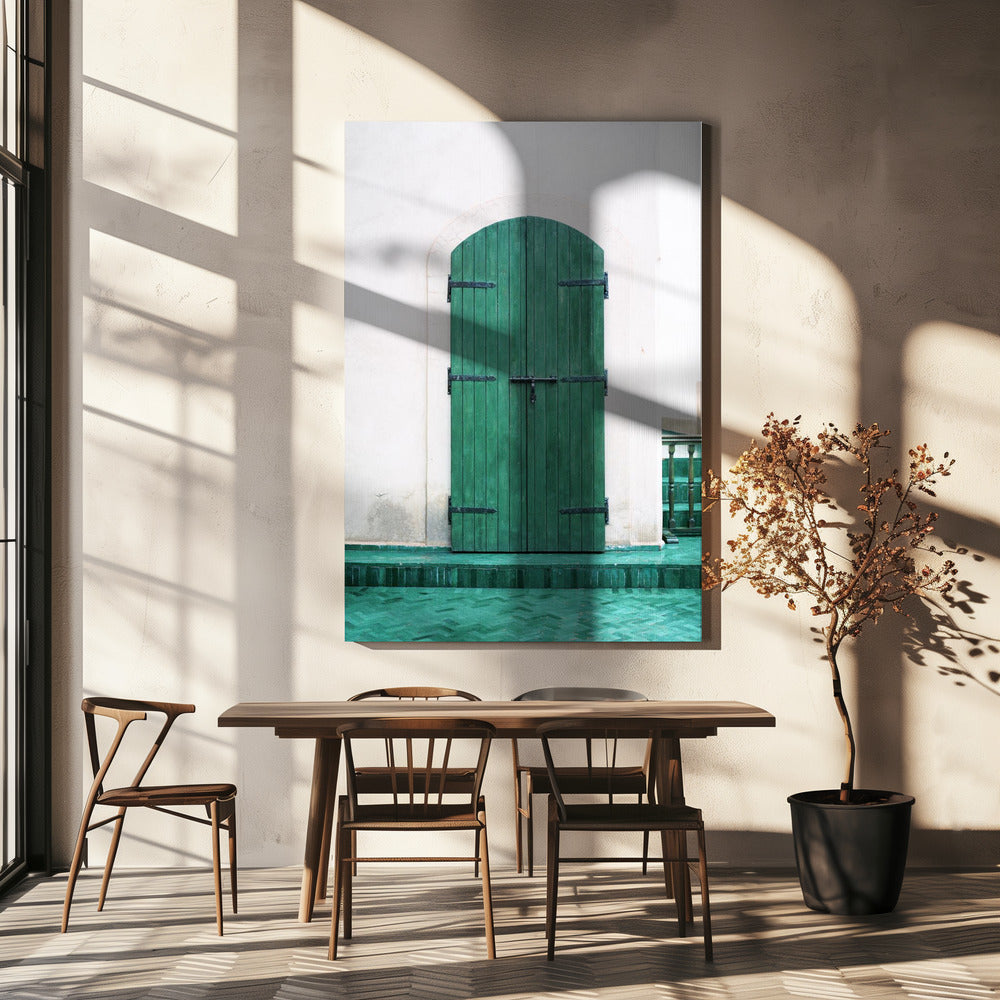 Marrakesh Groene Deur | Canvas