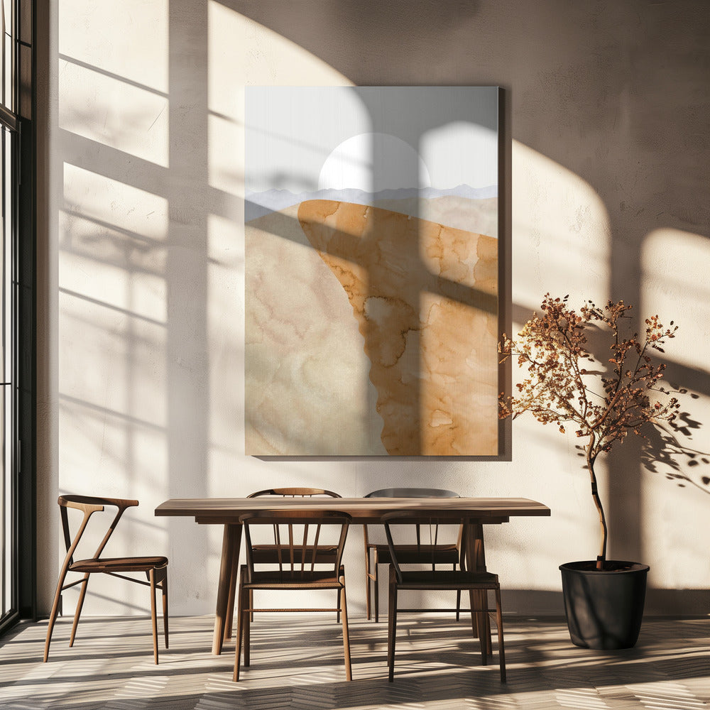 Sand dune and moon | Canvas