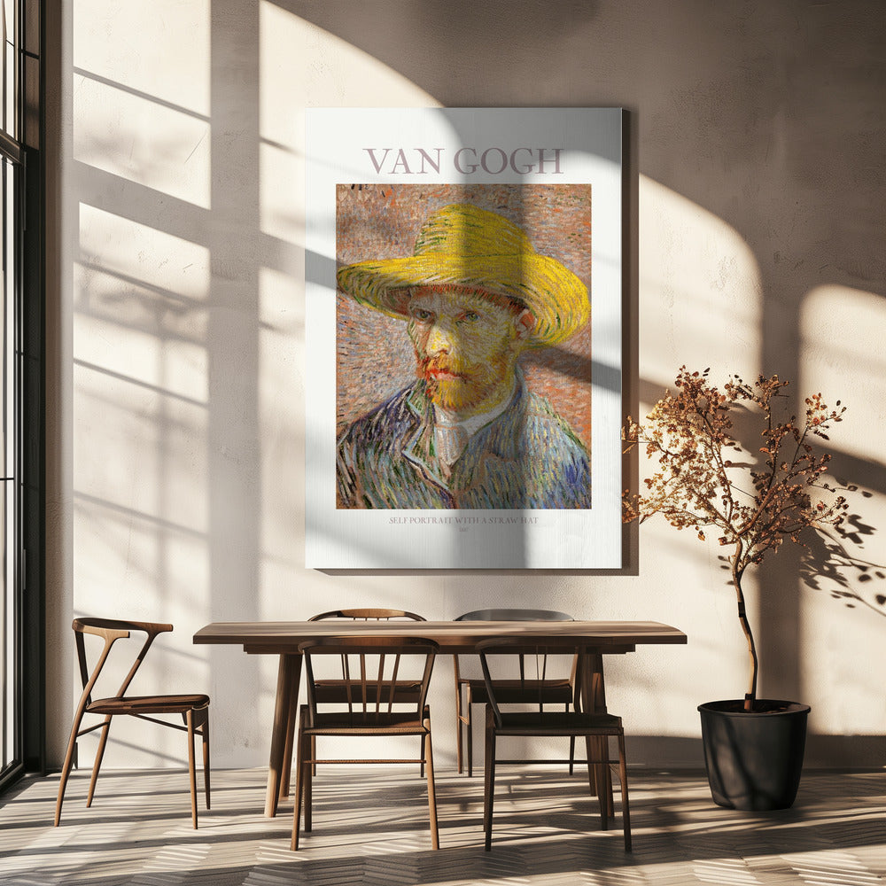 Zelfportret met strohoed | Canvas