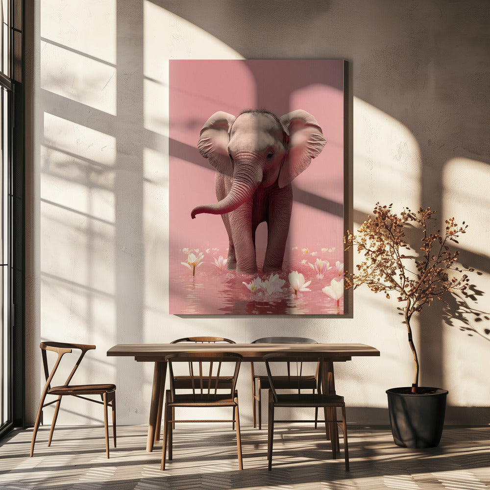 Olifant in bloesem | Canvas