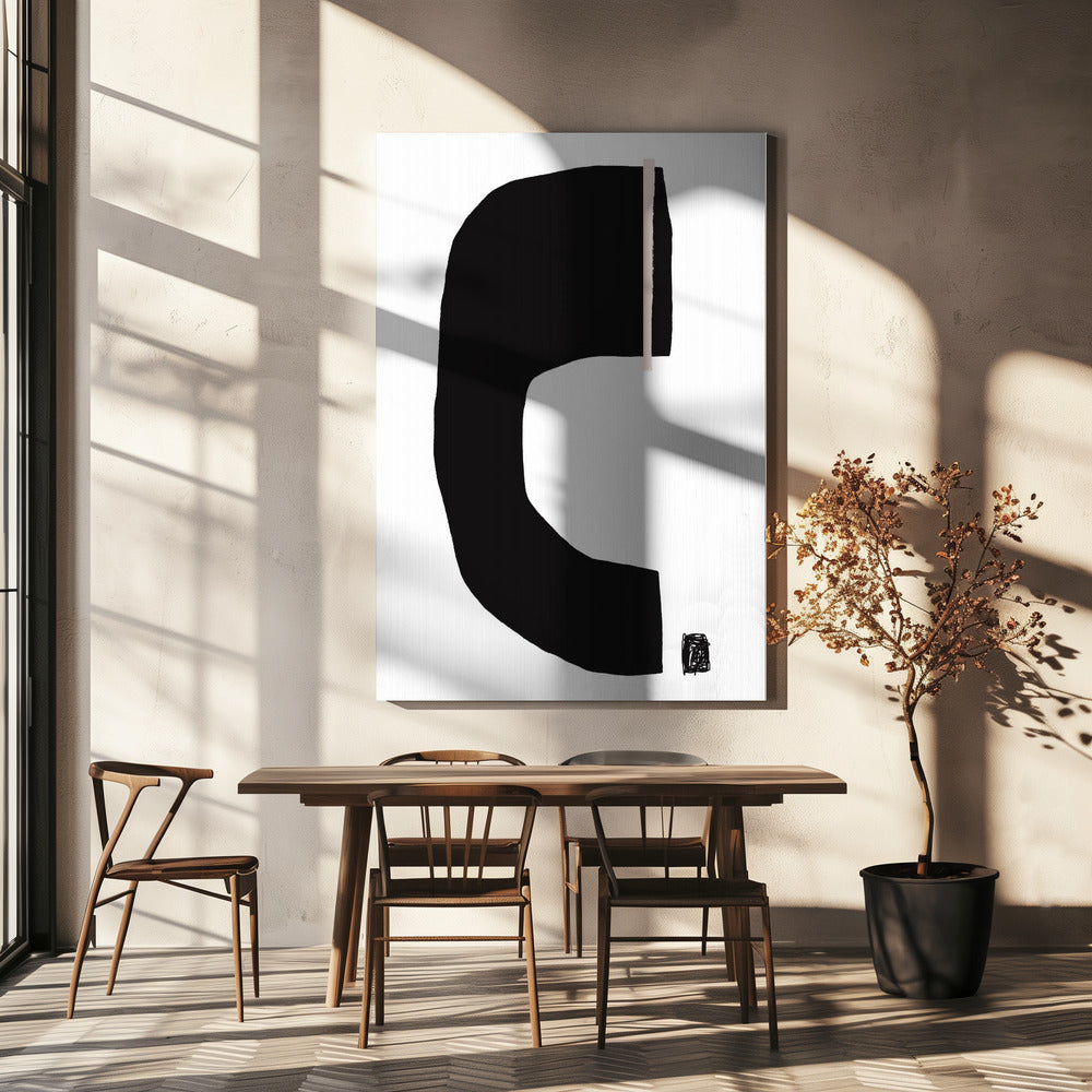 Zwarte geometrische vormen | Canvas