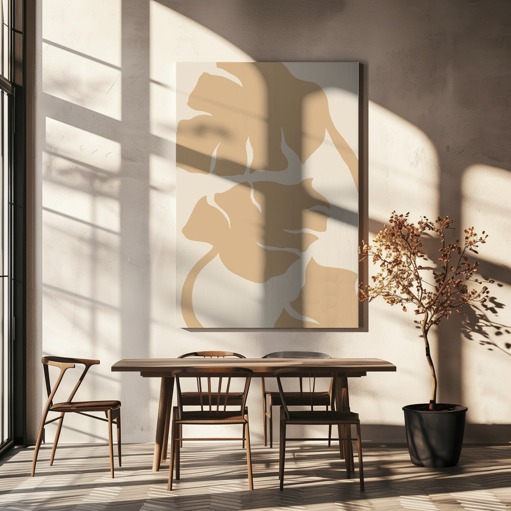 Monstera Zachtoranje | Canvas