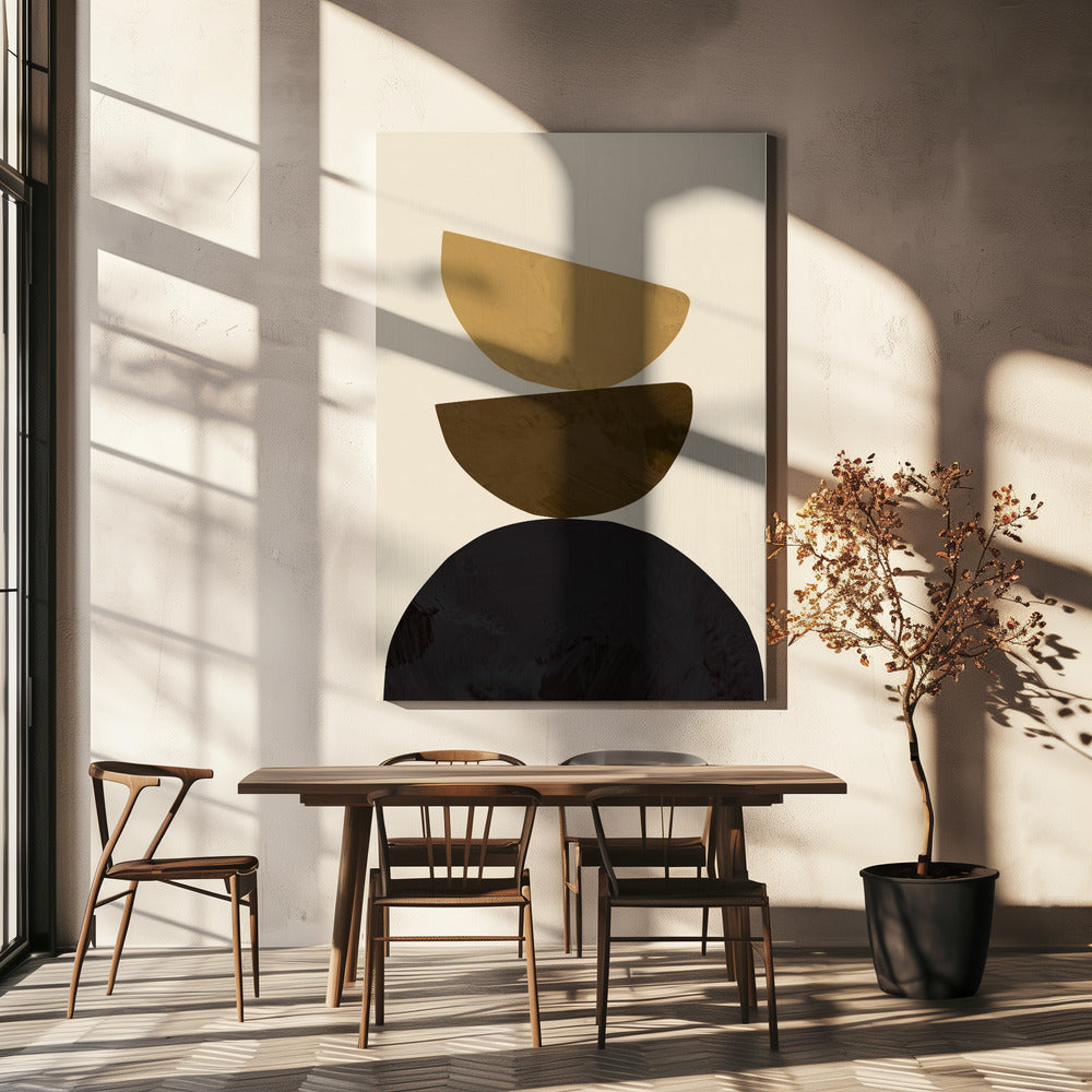 Geometrisch Geel | Canvas