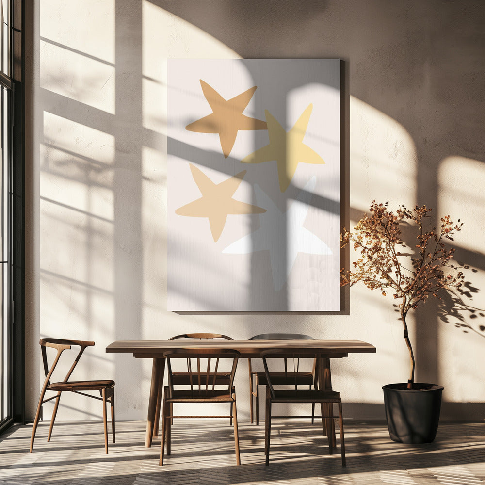 Sterren Geel | Canvas