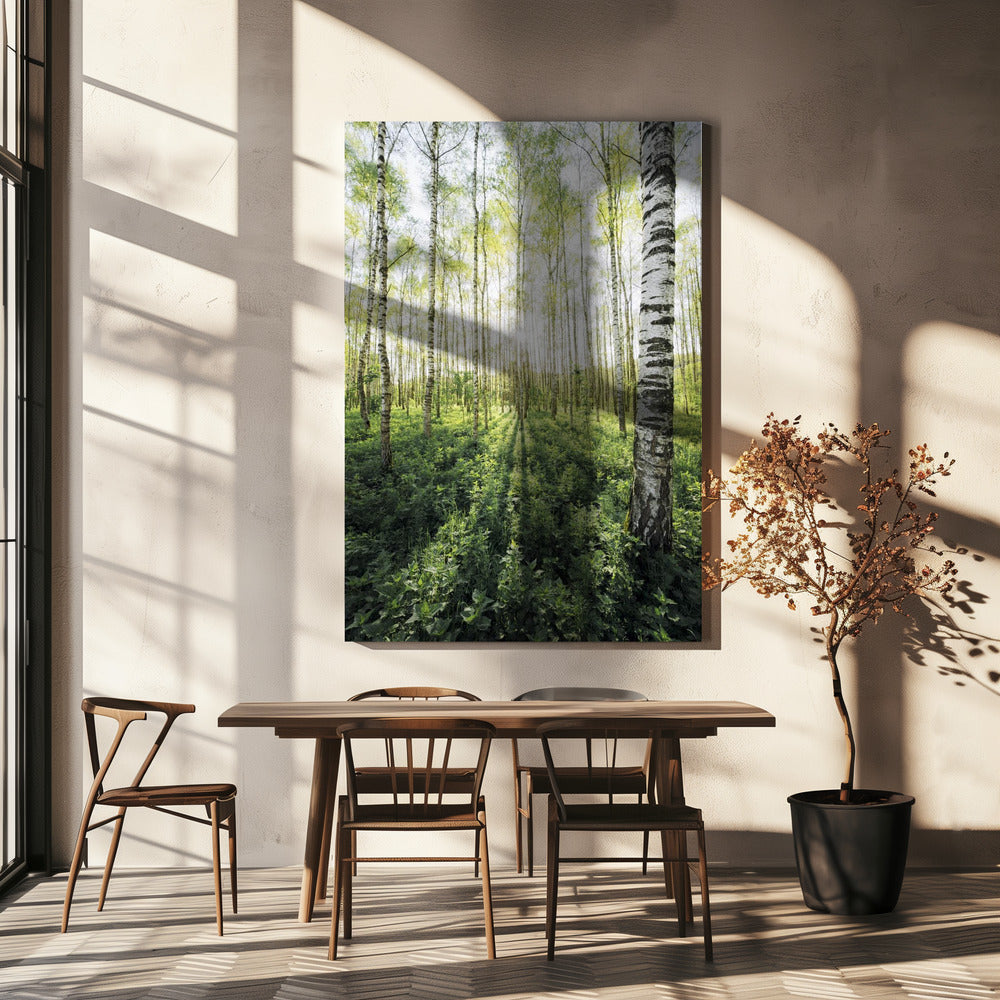 Birch Grove verticaal | Canvas