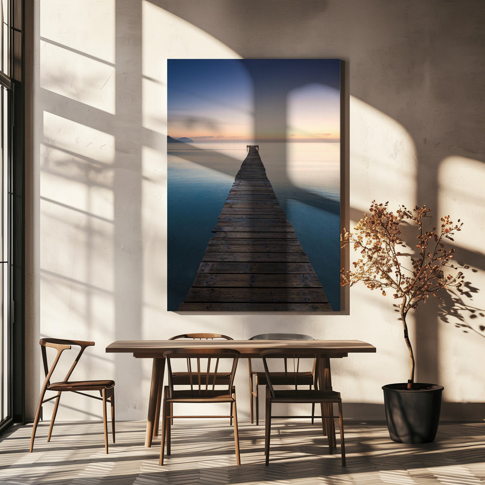 Blauwe steiger | Canvas