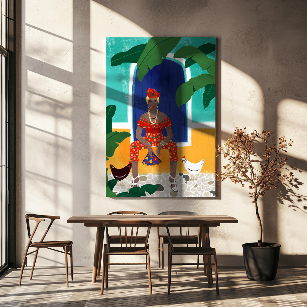 Vrouw aan de sigaret | Canvas