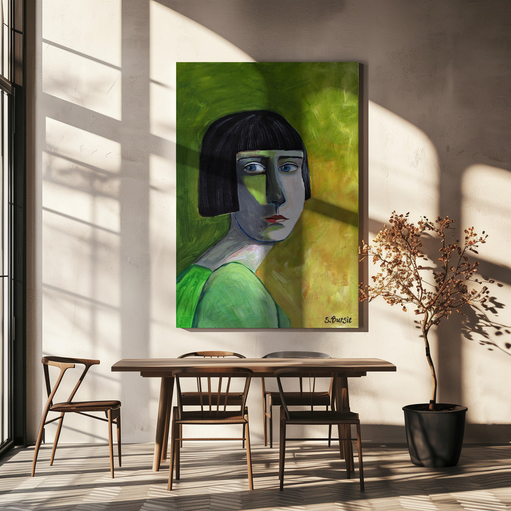 Dame met de blik | Canvas