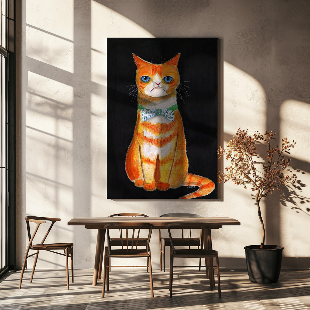 Droevige kat | Canvas